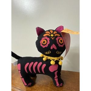 Target Dia de Muertos Calavera Sugar Skull Day of the Dead Plush Cat Halloween